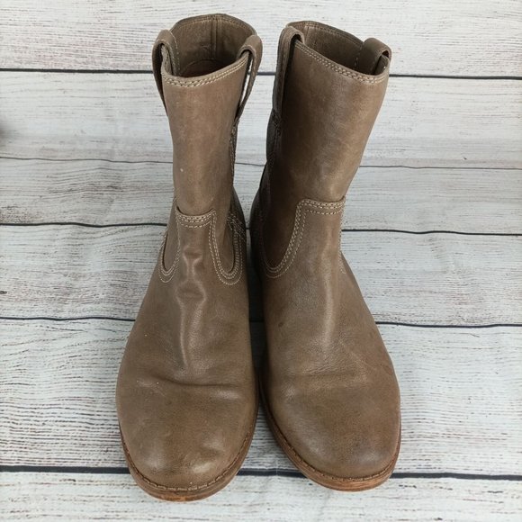 Frye Womens Anna Shortie Boots Size 8M Tan Ash Leather 3479261 - Picture 3 of 8